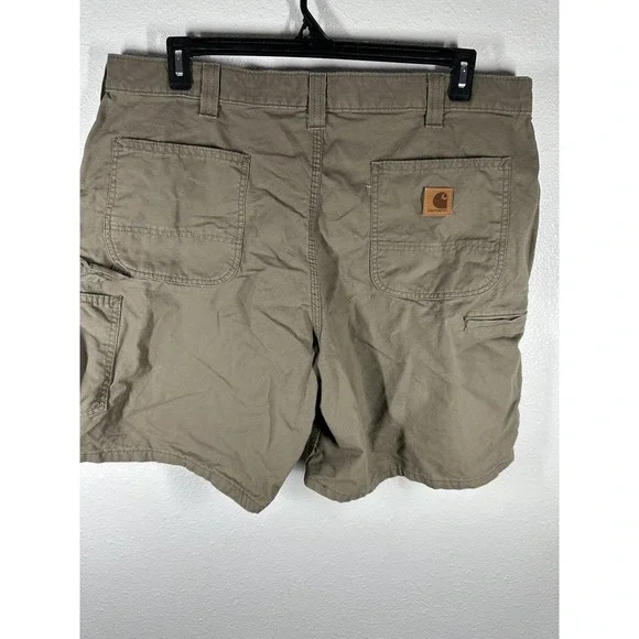 Carhartt Shorts Mens 40 Brown Canvas Original Fit Work Utility Pockets Casual - Picture 2 of 7